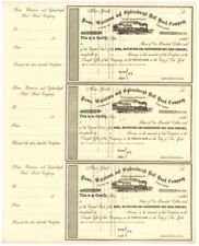 1860's circa Sheet of 3 Stocks - Rome, Watertown and Ogdensburgh Railroad Co. -  picture