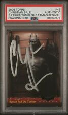 Christian Bale Signed 2005 Topps #42 Batman Begins Rookie Card Auto Psa/Dna Dual picture