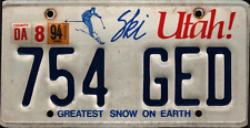 Vintage Utah License Plate -1994 Crafting Birthday  MANCAVE Nostalgic picture