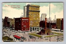 Cleveland OH-Ohio, East View of Public Square, Antique Vintage Souvenir Postcard picture
