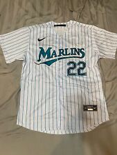 Sandy Alcantara #22 Miami Marlins White Throwback Jersey Men’s Large New picture