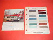 1961 OLDSMOBILE STARFIRE CONVERTIBLE ONLY BROCHURE CATALOG PAINT CHIPS LOT OF 2 picture