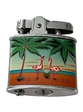 Vintage Florida Souvenir Mini Lighter Palm Trees Flamingo Tropical Untested picture