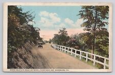 Postcard Scene On State Road Between Johnstown And Ebensburg Pennsylvania 1920 picture
