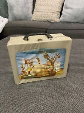 Very Rare Vintage Ardee Industries Vinyl Lunchbox 2 Children Washing Dog Tan picture