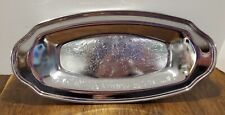 Vintage Irvinware Serving Tray Chrome Plated Ornate Etched Design Made in USA picture