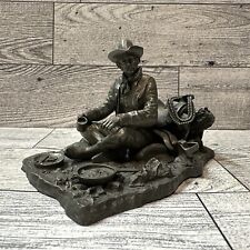 FRANKLIN MINT Fine Pewter The Cowboy Ron Hinote 1977 Vintage 2.5” Figurine picture