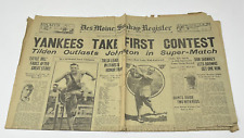 1922 Des Moines Sports Section William Tilden Walter Hagen Yankees Jack Dempsey picture