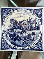 Delft Blauw 6” Hand Painted Tile/ Holland/ “Deboerderij” picture