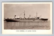RPPC: Real Photo of USNS General J H McRae, US Navy, Vintage Postcard picture