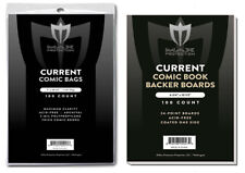 100 THICK CURRENT MODERN COMIC BOOK ARCHIVAL 7X10-1/2 POLY BAGS AND BOARDS MAX picture