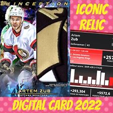 Topps nhl skate artem zub inception black iconic cosmic relic 2022 digital picture