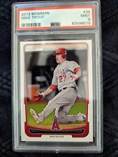 2012 Bowman MIKE TROUT #34 Angels 2nd Year PSA 9 GOAT picture