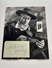 JOHN WAYNE Signed Cut/ Autograph & original Globe Photo ACA Full (LOA) U.S. ICON picture