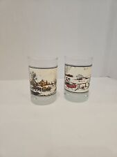 Vintage Currier and Ives 1981 Arby's Collector Series Drinking Glasses Set Of 2 picture