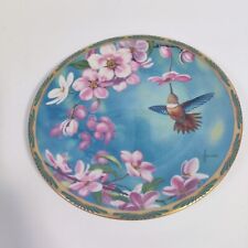 Rufous Hummingbird & Apple Blossums Pickard Collector Plate by Cyndi Nelson 1990 picture