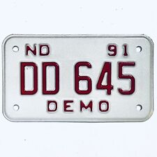 1991 United States North Dakota DEMO Special License Plate DD 645 picture