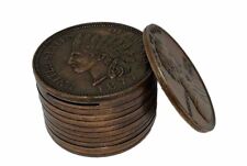 Vintage 1975 Indian Head 1877 One Cent Copper Stacked Souvenir Coin Savings Bank picture