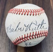 BABE RUTH LOU GEHRIG SIGNED BASEBALL 1927 SOUVENIR AUTOGRAPHED REPLICA YANKEES picture