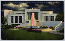 Joel Hunt Memorial Fountain Municipal Auditorium Atlanta Georgia VTG Postcard picture