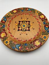 Beautiful Colorful Wooden Plate Handpainted Wall Art picture
