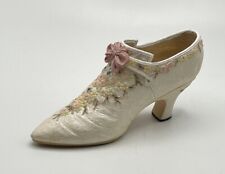 Vtg.  Nostalgia “If The Shoe Fits”Victorian Shoe. Pearlescent With Flowers picture