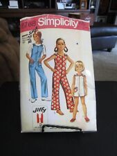 Simplicity 8768 Girl's Jiffy Jumpsuit in 2 Lengths Pattern - Size 2 Chest 21 picture