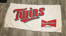 MINNESOTA TWINS Vintage Baseball MLB Sherry Beach Towel Banner Budweiser White picture