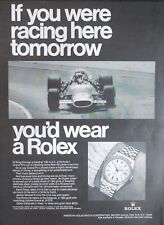 Vintage 1969 Rolex Datejust Jubilee Jackie Stewart Grand Prix Original Ad 1223 picture