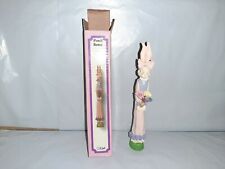 Vtg 1990s Bunny Rabbit Figurine Pencil Bunny Girl Tall Skinny Easter Boxed NOS picture