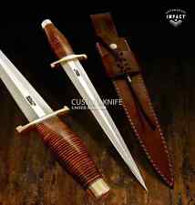 IMPACT CUTLERY HANDMADE ARKANSAS TOOTH PICK DAGGER LEATHER HANDLE- 1651 picture