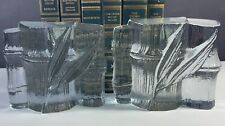 Blenko Glass Clear Bamboo Bookends Vintage picture