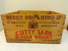 Vintage Berry Bros & Rudd Scotch Whiskey & Wine Wooden Box Crate 17