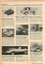 1970 ADVERT Buddy L Husky Dumper Toy Truck Revell Model Jaguar XKE Tigar Tank picture