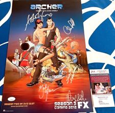 Archer cast signed 2011 SDCC poster Judy Greer Amber Nash Parnell Reed Tyler JSA picture