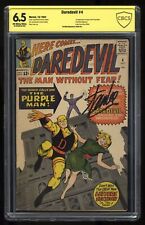 Daredevil #4 CBCS FN+ 6.5 Signed Stan Lee Marvel 1964 picture