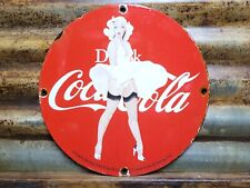 OLD VINTAGE COCA COLA PORCELAIN SIGN MARILYN MONROE SODA POP BEVERAGE COKE DRINK picture