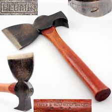 VTG EARLY PLUMB #2972 CARPENTER CLAW HATCHET Take Up/Screw Wedge, ORG Red Handle picture