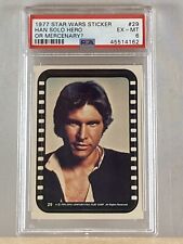 1977 Topps Star Wars Sticker #29 Han Solo Hero Or Mercenary? PSA 6 EX-MT picture