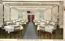 Sebring Florida FL Nancesowee Hotel Dining Room Postcard Vintage Patriotic picture