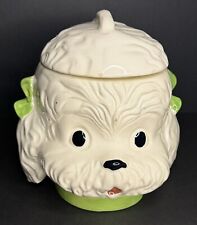 Ceramic White Poodle Cookie Jar Kitschy MCM Vintage 1950s picture