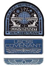 Alien Movie Covenant Weyland Corp Crew Uniform 3PC IRON ON Patch picture