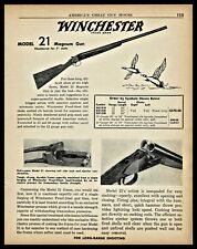 1955 WINCHESTER Model 21 Magnum Shotgun shown with Original Price AD picture