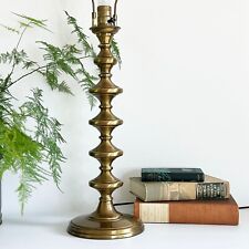 Vintage Brushed Brass Lamp l Candlestick Table Lamp  Brushed Brass 27.5