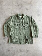 Vintage 1960s US Military Jungle Slant Pocket Ripstop Jacket size Large, Vietnam picture