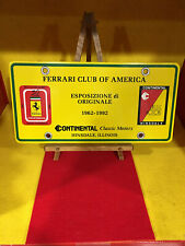 FERRARI CLUB OF AMERICA 1962-1992 ANNUAL MEET NEW COMMEMORATIVE LICENSE PLATE picture