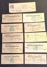 Antique vintage Ephemera lot of 11 Cancelled bank checks Salem Oregon 1912-1922 picture