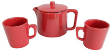 Mid Century Modern VERY RARE Red Limited of 200 MADE IN USA Teapot Mug Set MCM picture