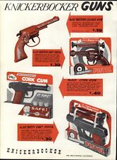1954 PAPER AD 4 PG Knickerbocker Brand Water Gun Pistol Cork Dart Clicker picture