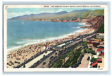 c1915-20's Los ANgeles County Beach, Santa Monica, California. Postcard F89E picture